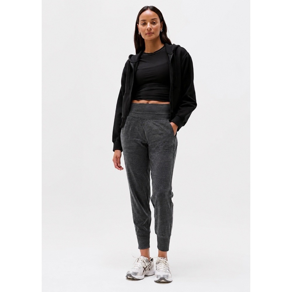 Athleta Venice High Rise Jogger XL Gray Stretch Travel Athleisure Pants $98